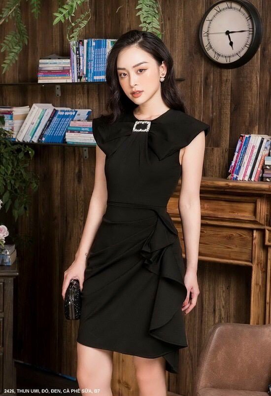 Đầm Dún Eo Tay Dún - D2426